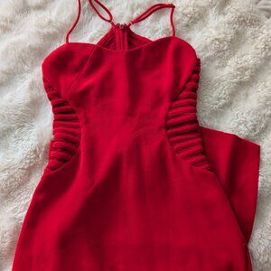 Halston Heritage Red Cutout Dress – Size 2
